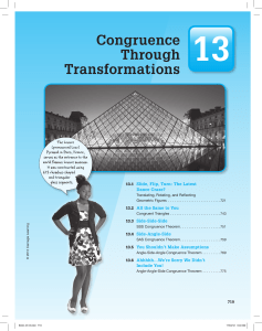 Congruence Through Transformations