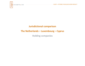 Holding Company Comparison Chart: Netherlands, Luxembourg