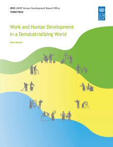 Work and Human Development In a Deindustrializing World