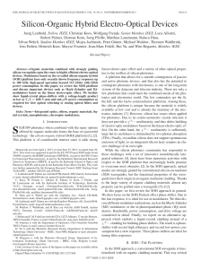 Silicon-Organic Hybrid Electro-Optical Devices