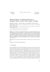 Thermal impact on spiking properties in Hodgkin–Huxley neuron