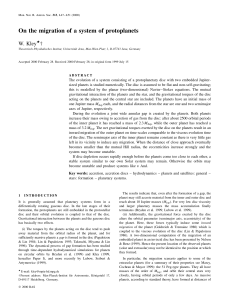 On the migration of a system of protoplanets