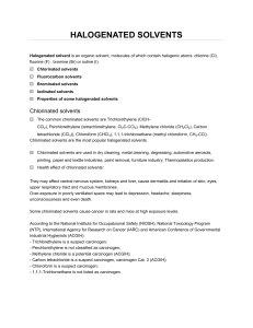 HALOGENATED SOLVENTS