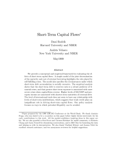 Short-Term Capital Flows