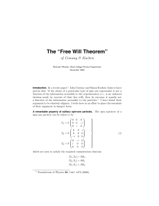 Free Will Theorem