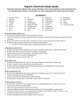 Organic Chemistry Study Guide