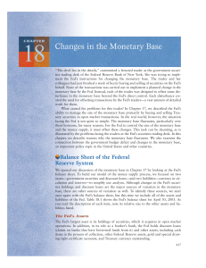 Changes in the Monetary Base