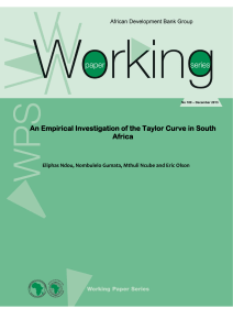 Working Paper 189 - An Empirical Investigation of the Taylor Curve