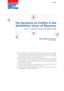 The dynamics of conflict in the multiethnic union of Myanmar : PCIA