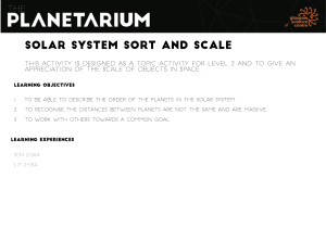 Solar System Sort and Scale