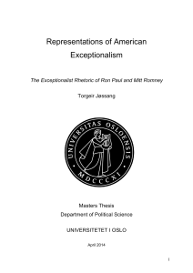 Representations of American Exceptionalism - DUO