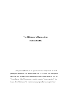 The Philosophy of Perspective: Math as Reality