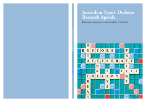 Australian Type 1 Diabetes Research Agenda
