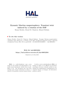 Dynamic Martian magnetosphere: Transient - HAL
