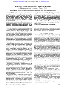 Interleukin-6 Gene Expression in Multiple Myeloma: A Characteristic