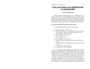 Stellar parallax-aberration is geocentric