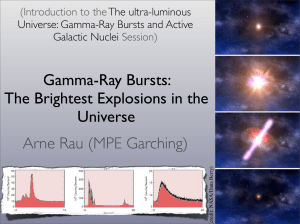 Gamma-Ray Bursts: The Brightest Explosions in the Universe Arne