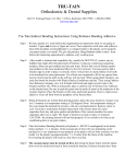 Indirect Bonding Instructions - Tru-Tain