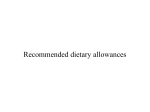 Recommended dietary allowances