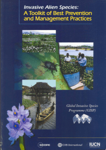 A Toolkit of Best Prevention - Invasive Species Specialist Group