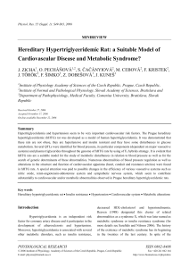 Hereditary Hypertriglyceridemic Rat: a Suitable Model of