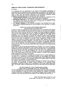 UMBILICAL CIRCULATION - PHYSIOLOGY AND PATHOLOGY W