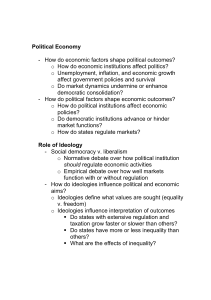 Political Economy - How do economic factors shape political