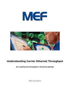 Understanding Carrier Ethernet Throughput