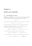 Chapter 2 Limits and continuity