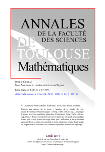 From Boltzmann to random matrices and beyond