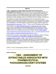 1663 assessment of extractables associated with pharmaceutical