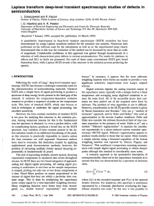 Laplace transform deep-level transient spectroscopic studies of