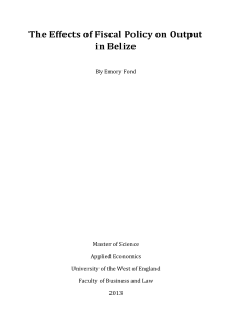 The Effects of Fiscal Policy on Output in Belize