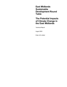 East Midlands Sustainable Development Round Table The Potential