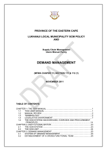 Demand Management User Manual