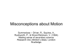 Misconceptions about Motion