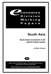 South Asian economies in the global trading system