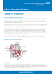 Ablation procedure - patient information