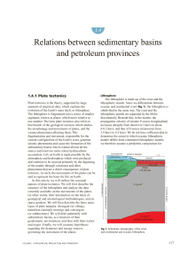 Relations between sedimentary basins and petroleum