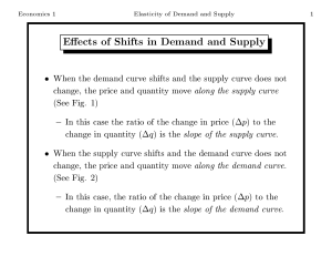 Effects of Shifts in Demand and Supply