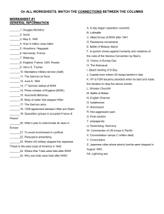 On ALL WORKSHEETS, MATCH THE CONNECTIONS BETWEEN