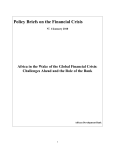 Policy Brief on the Financial Crisis - Africa in the Wake of the Global