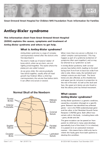 Antley-Bixler syndrome - Great Ormond Street Hospital