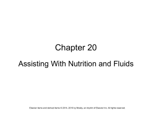 Chapter 20 Fluids and Nutrition