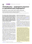 Archaefructus – angiosperm precursor or specialized early