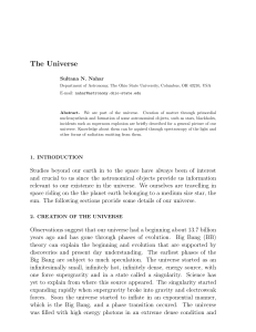 The Universe - The Ohio State University