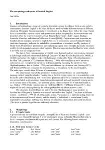 The morphology and syntax of Scottish English