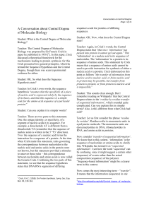 A Conversation about Central Dogma of Molecular