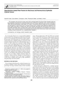 Reproduction-related Risk Factors for Mucinous and Nonmucinous