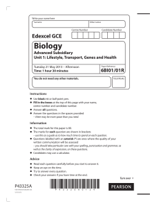 6BI01 - Edexcel